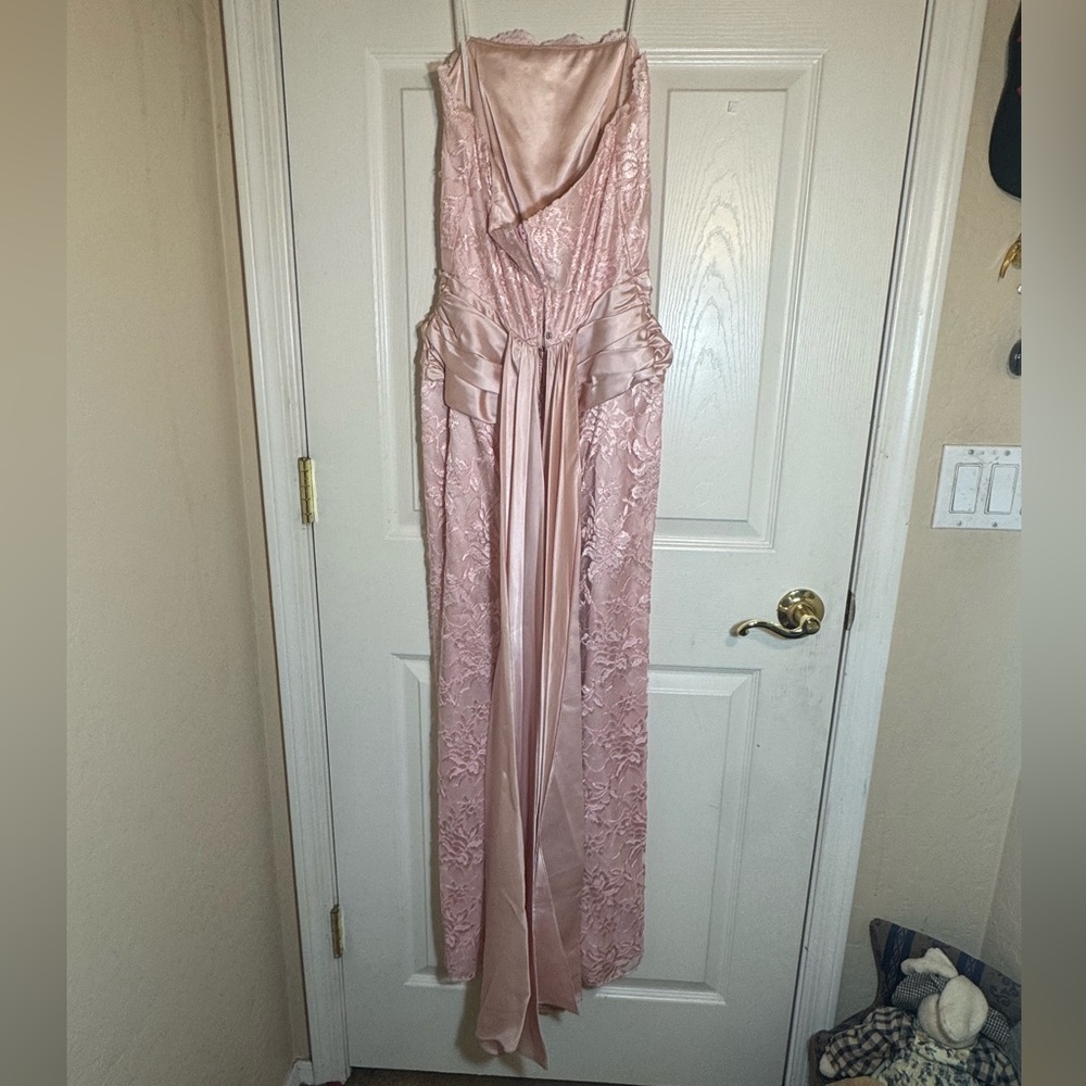Roberta Bridal Pink Lace Prom Dress - Picture 2 of 11